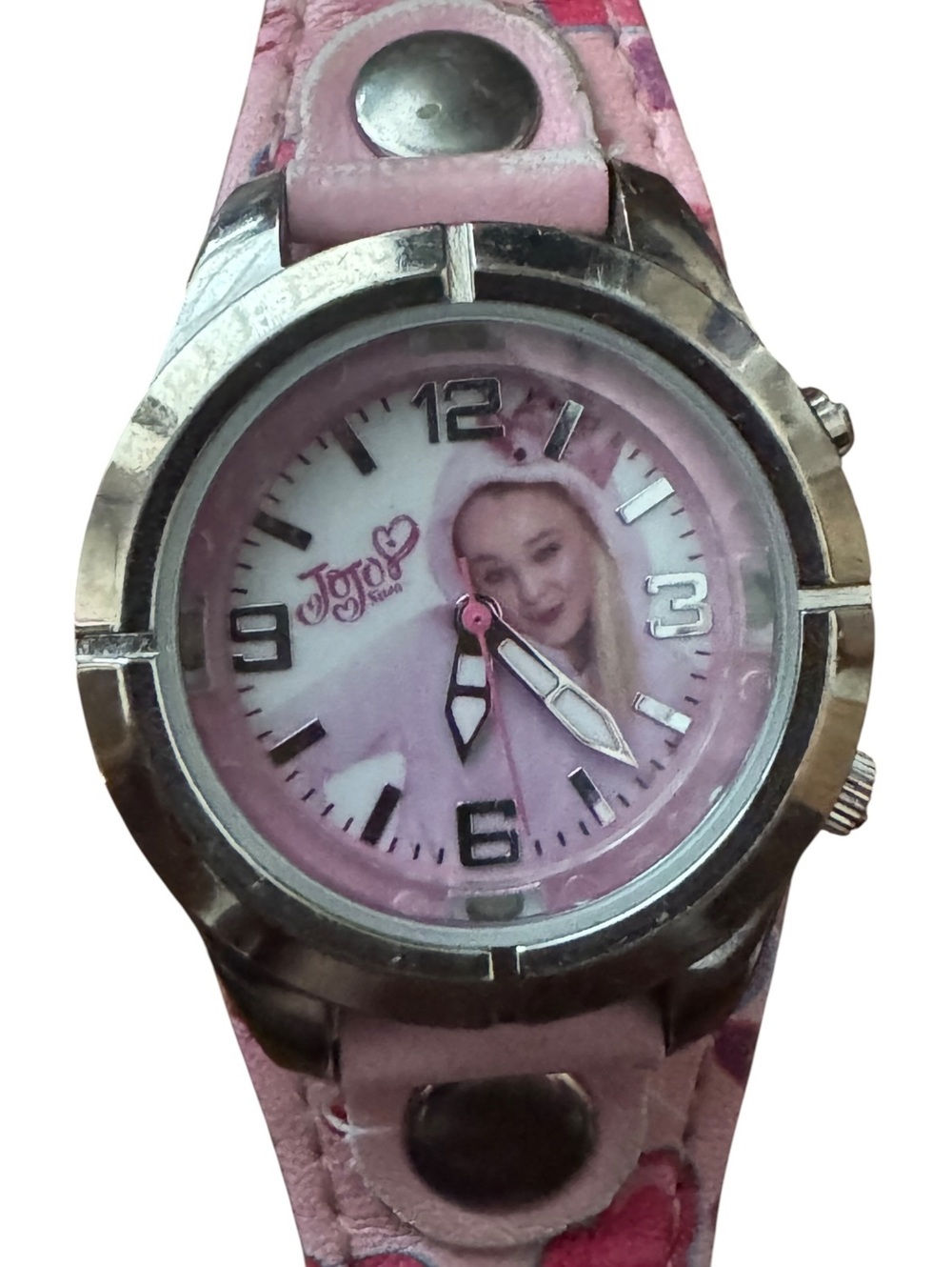 JoJo Siwa Pink Heart Pattern Kids' Wristwatch